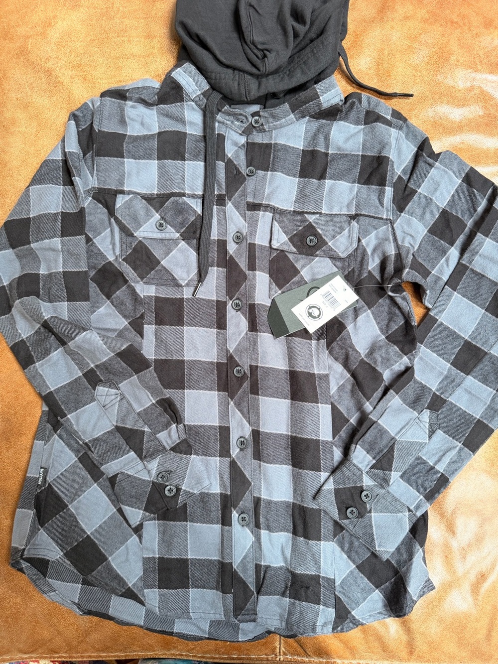 Metal Mulisha Kiss Woven Womens S NWT Hooded Plaid Flannel Shirt Y2K Moto Grunge